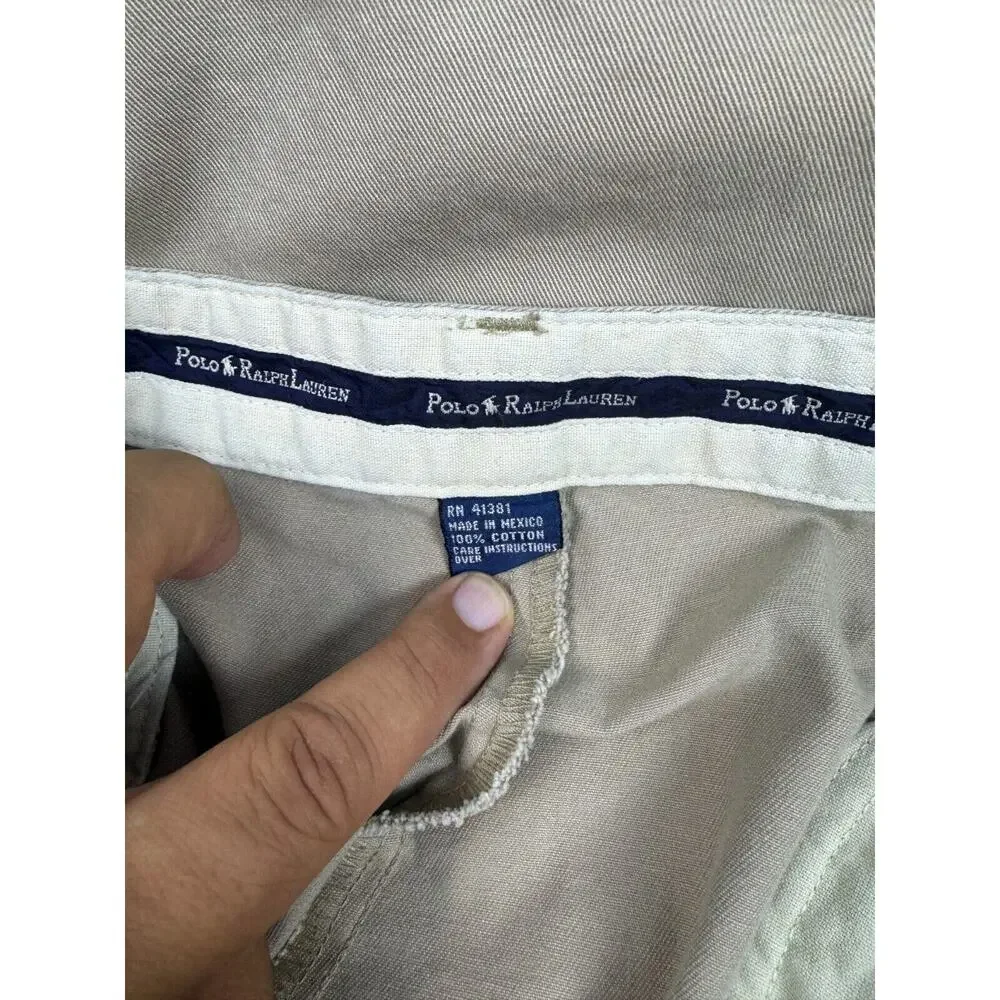 Polo Ralph Lauren‎ Pants Men's 38x30 Tan Classic Fit Chino Brown Measures 35x30